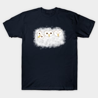 Three fluffy baby owls T-Shirt